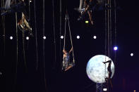 LONDON, ENGLAND - AUGUST 29: Artists perform during the Opening Ceremony of the London 2012 Paralympics at the Olympic Stadium on August 29, 2012 in London, England. (Photo by Gareth Copley/Getty Images)