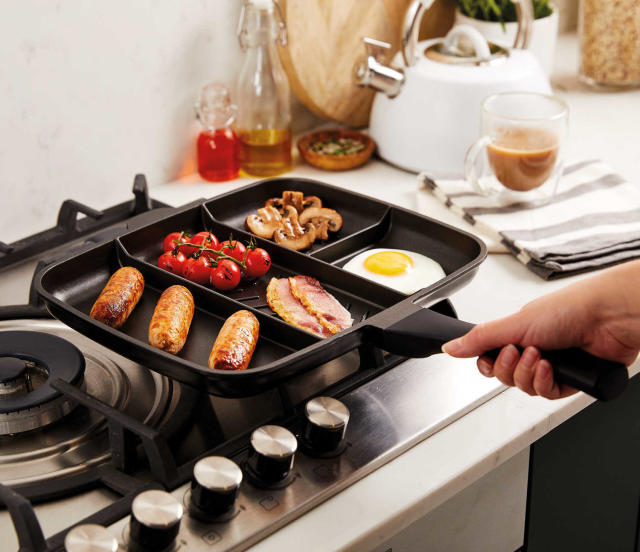 Awesome Products: Sectioned fry pan can cook 3 dishes at once