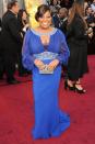 Sherri Shepherd <br> Grade: C <br><br>Though we appreciate "The View” co-host’s decision to wear a bold color, her half-sheer gown was way too busy up top and showed off more cleavage than we wanted to see. Sherri could have also benefited from a more supportive bra.