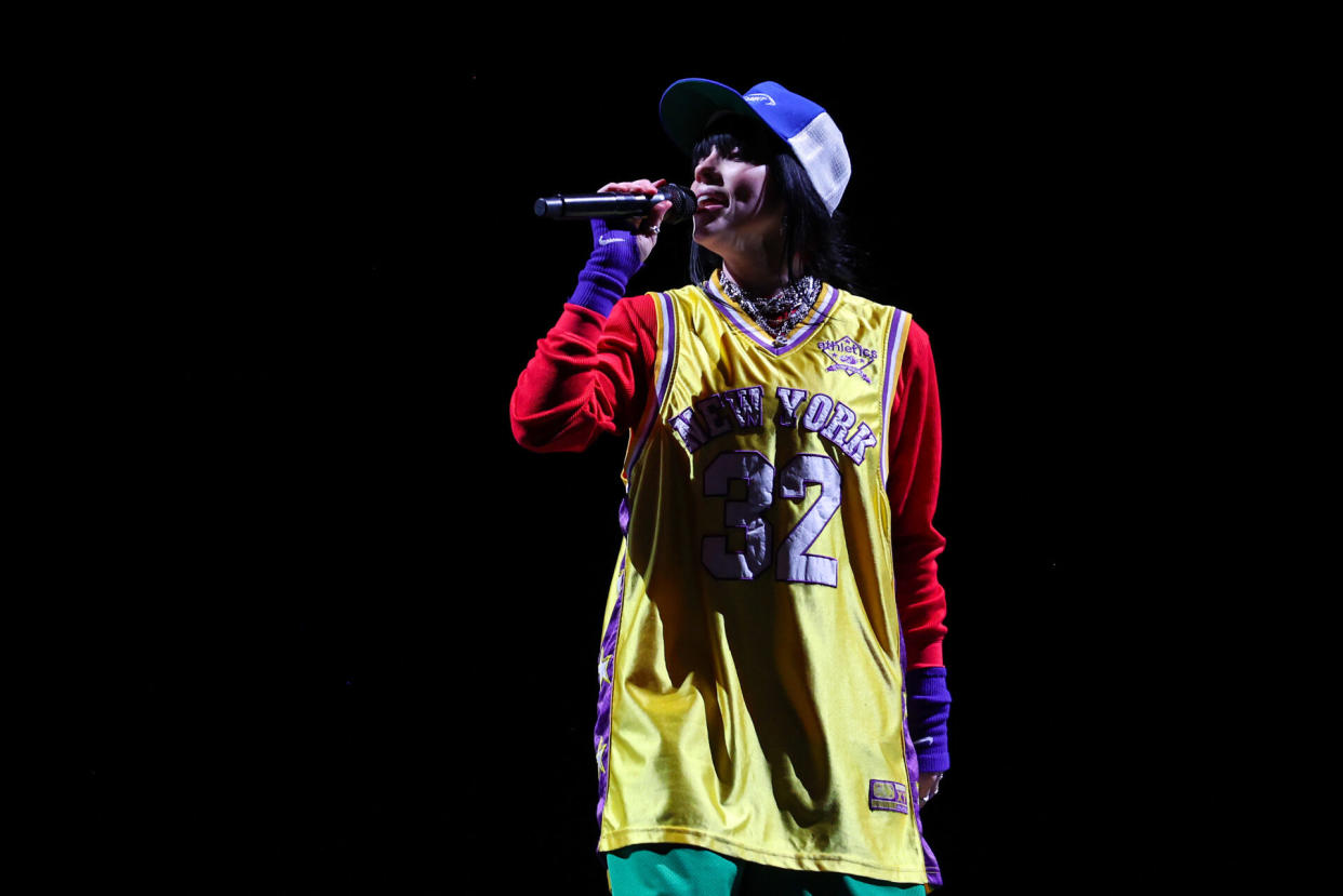 Billie Eilish performs live on the main stage during day three of Reading Festival 2023 at Richfield Avenue on August 27, 2023 in Reading, England. (Photo by Simone Joyner/Getty Images for ABA)