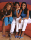 <p> Destiny's Child made it cool to match your outfit with your bffs. Actually, there's not much you'd need to do to update these looks; If you like a longer length on your denim, choose a pair of jeans with a longer inseam and no slits. And you can always go for bedazzling in your tops! </p>
