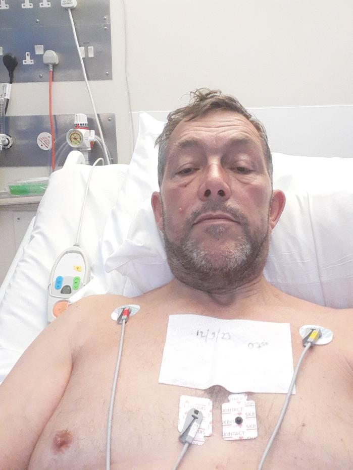 David Graney went into cardiac arrest during the charity bike ride (David Graney/PA)
