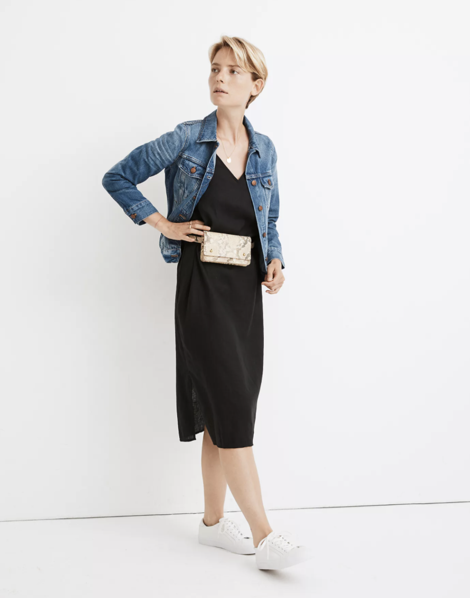 <p><strong>Madewell</strong></p><p>madewell.com</p><p><strong>$118.00</strong></p><p><a href="https://go.redirectingat.com?id=74968X1596630&url=https%3A%2F%2Fwww.madewell.com%2Fthe-jean-jacket-in-pinter-wash-F0370.html&sref=https%3A%2F%2Fwww.womenshealthmag.com%2Flife%2Fg38426953%2Fmeghan-markle-gifts%2F" rel="nofollow noopener" target="_blank" data-ylk="slk:Shop Now;elm:context_link;itc:0;sec:content-canvas" class="link ">Shop Now</a></p><p>You can never go wrong with gifting a jean jacket. It's a piece that can l-i-t-e-r-a-l-l-y be worn with any type of look. This one from Madewell is timeless. Meg pulled this bb out a lot on her 2019 South Africa trip with Prince Harry.</p>