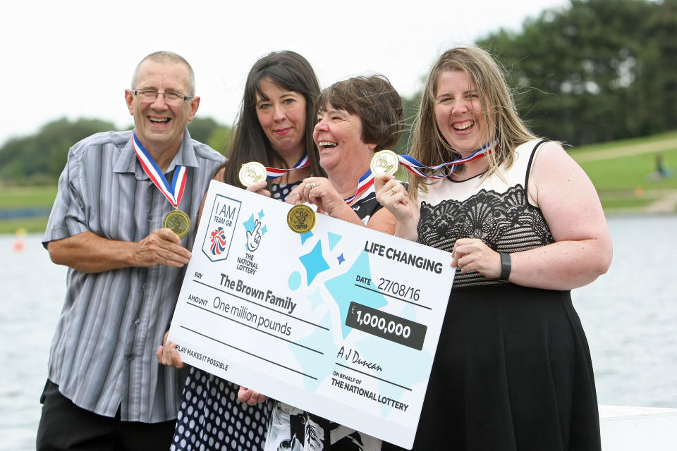 Rebecca and her family won £1 million on the lottery in 2016 [Photo: PA]