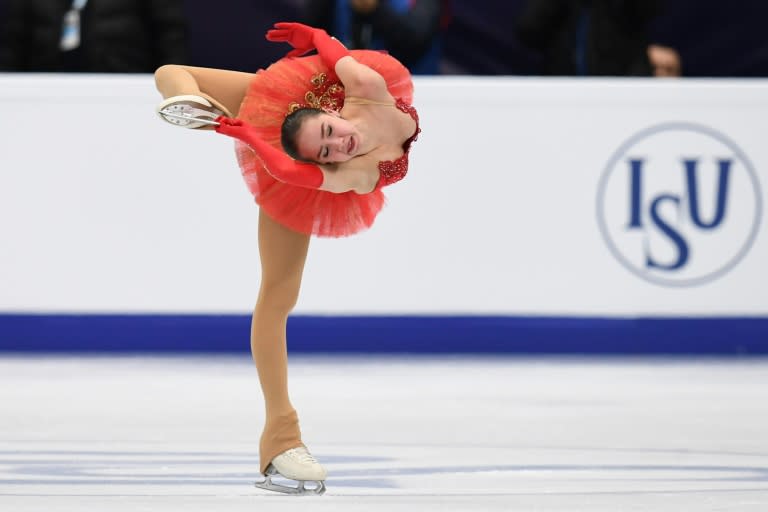 Russia's Alina Zagitova performs in the ladies' free skating at the ISU European Figure Skating Championships in Moscow on January 20, 2018