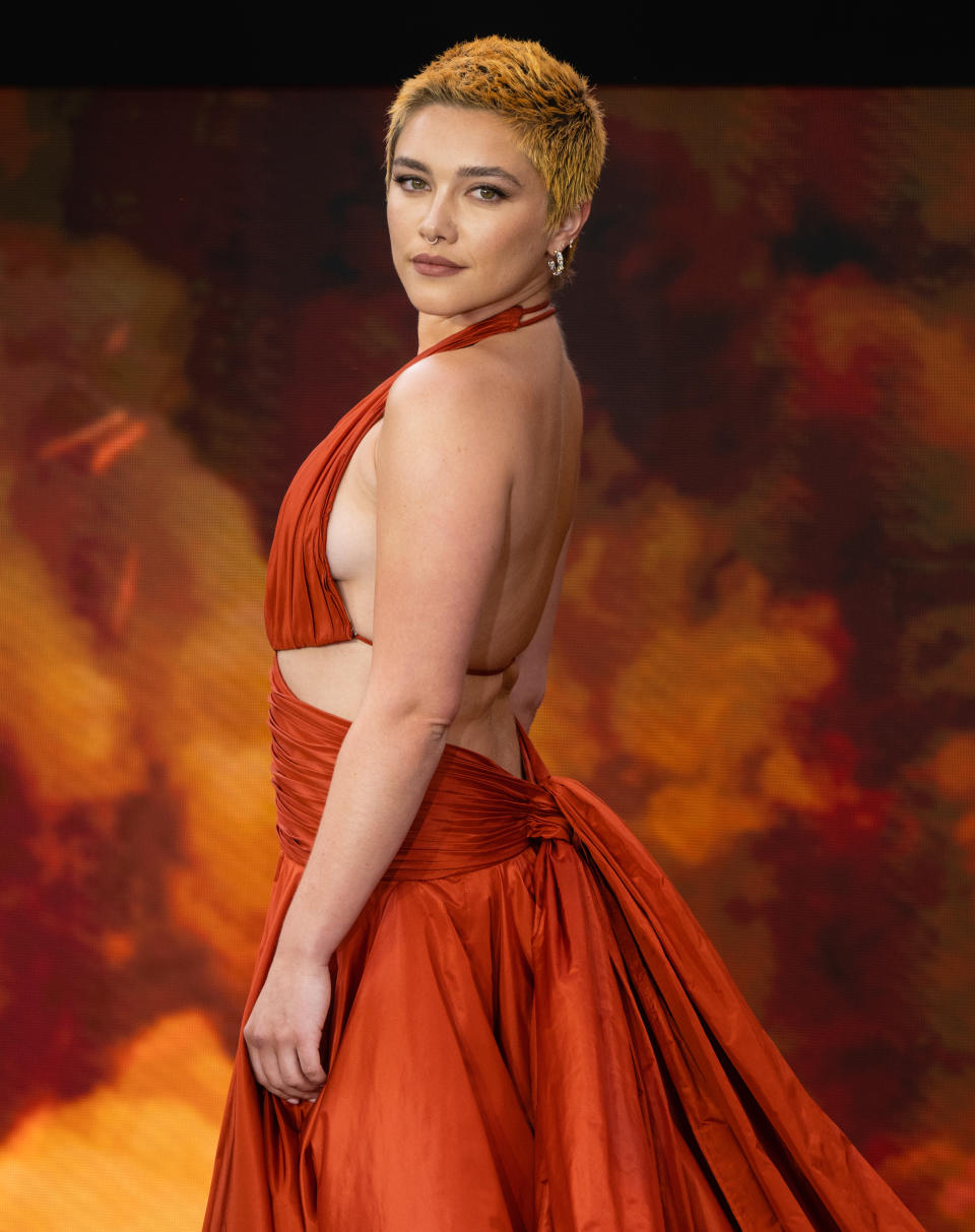 Florence Pugh on the red carpet for Oppenheimer