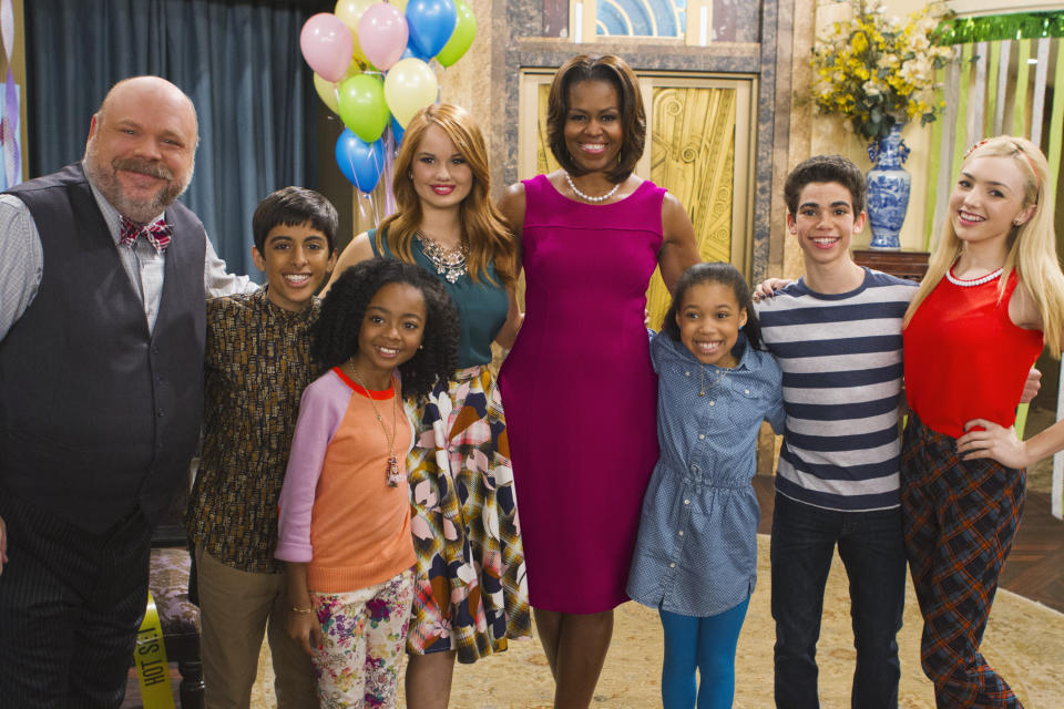 Former first lady Michelle Obama also met Boyce on the set of "Jessie." (Photo: Adam Rose via Getty Images)