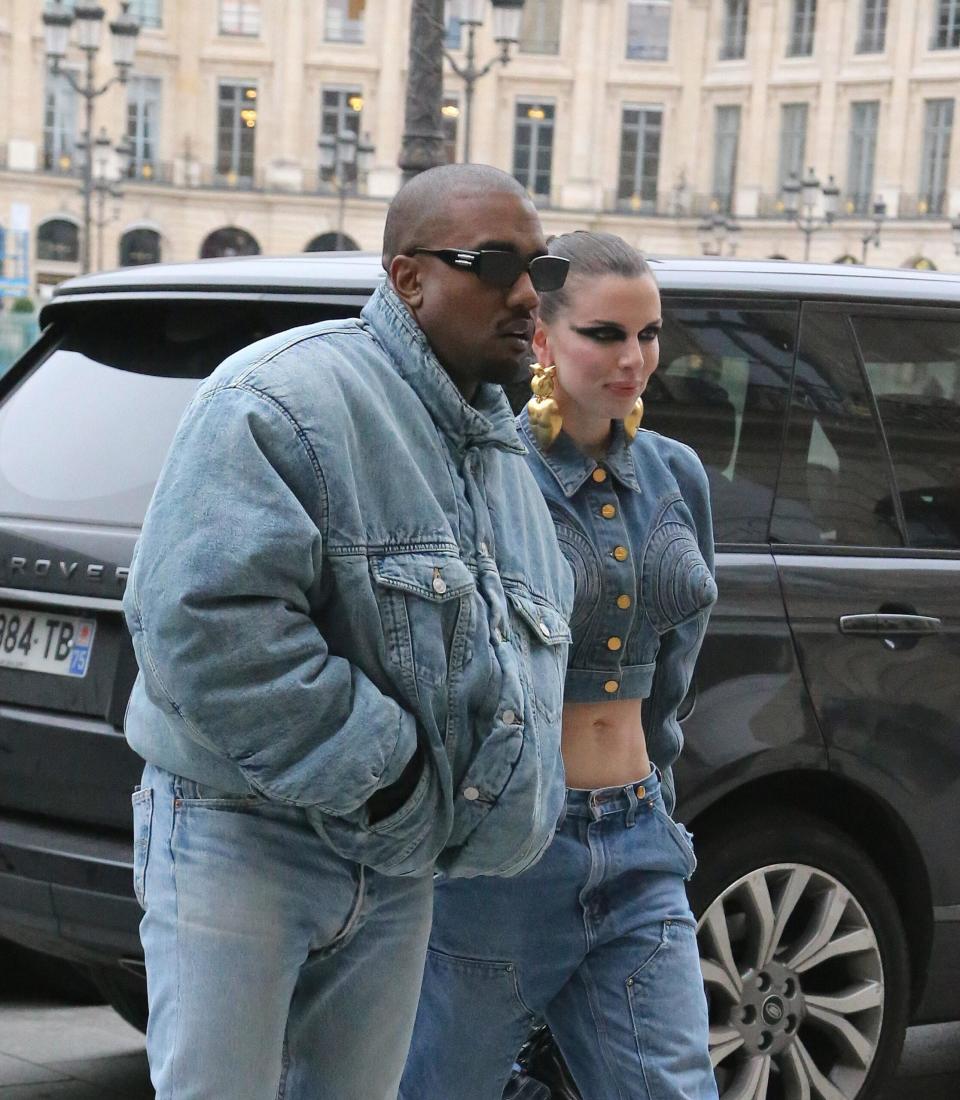 Kanye West and Julia Fox seen in Paris