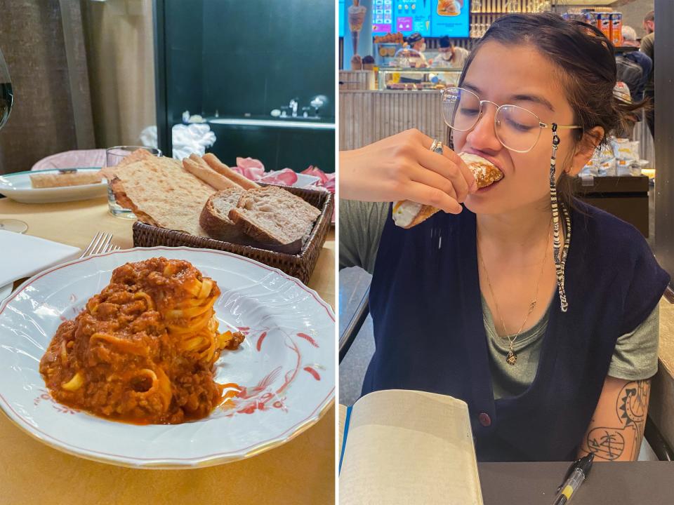 Pasta and pastries in Italy