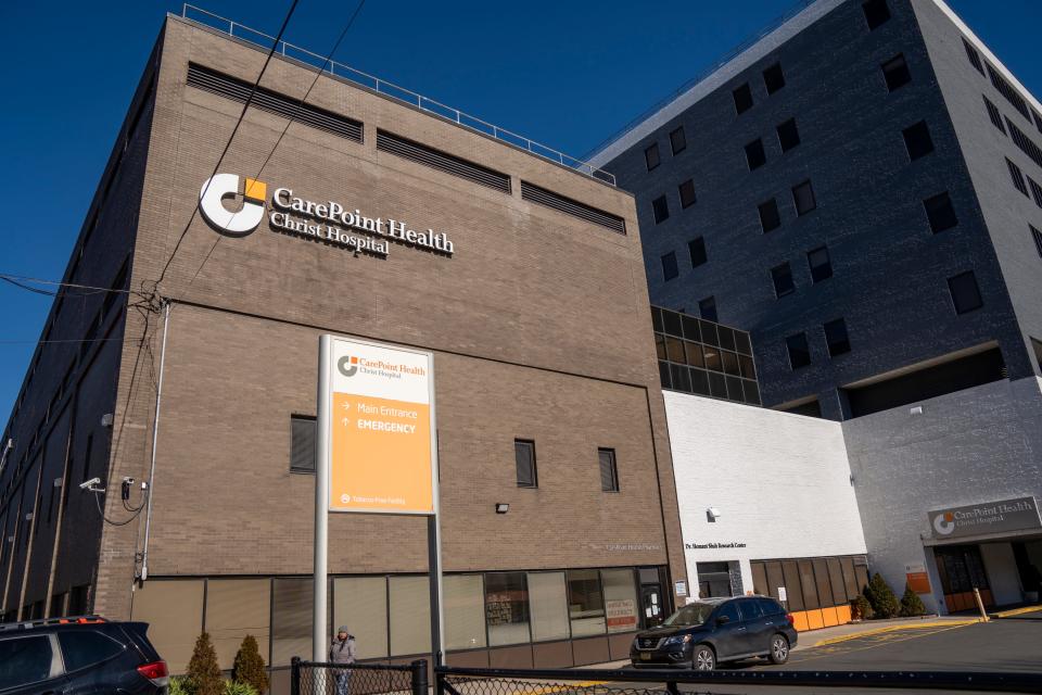 Feb 16, 2024; Jersey City, NJ, United States; The exterior of CarePoint Health Christ Hospital is shown on Friday afternoon.