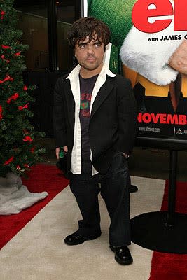 Peter Dinklage at the New York premiere of New Line's Elf