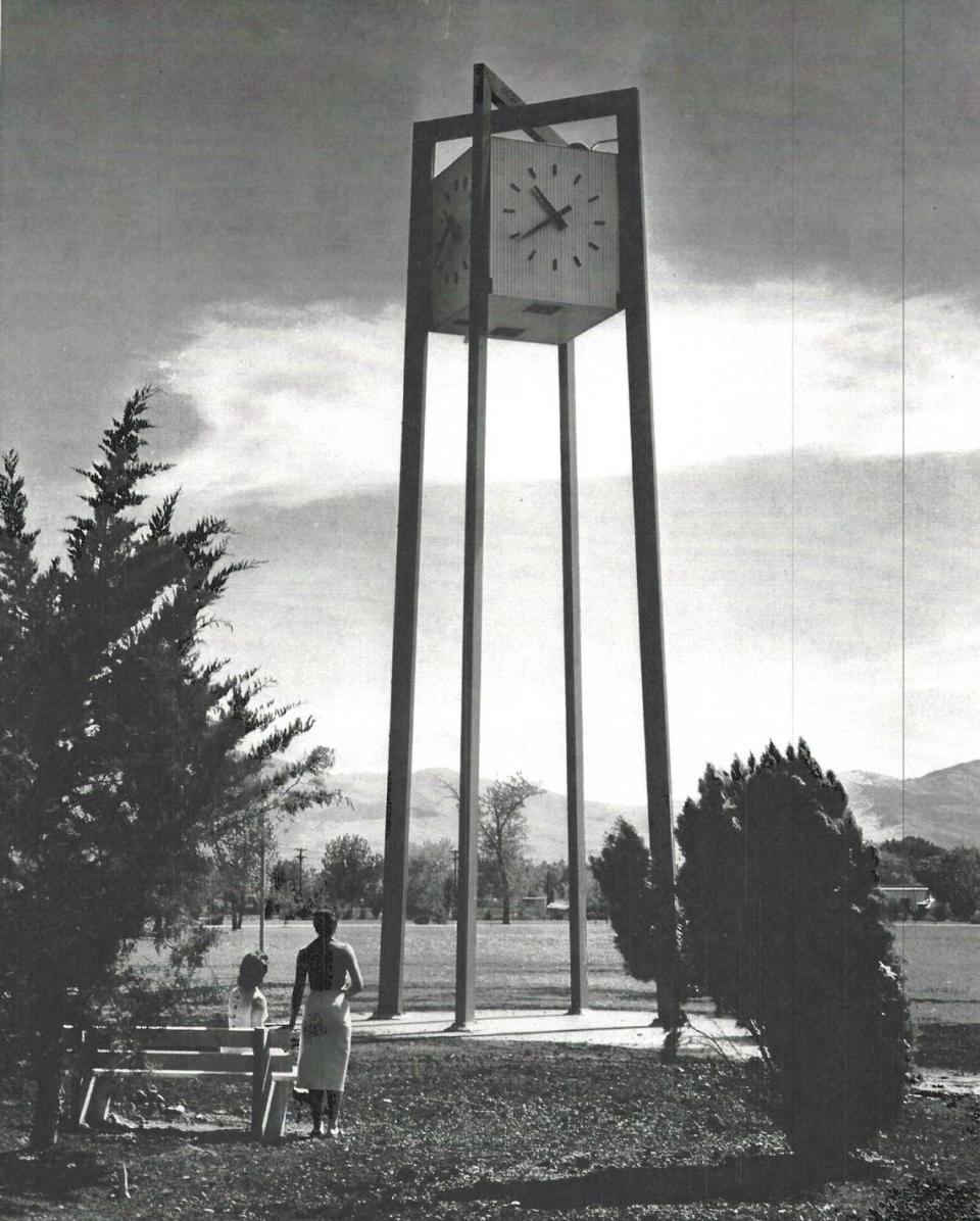 Don Daly donated the Ann Morrison Park clock tower in the 1960s with its original analog clock face. The city of Boise renovated the clock in the 1990s and put in a digital face.