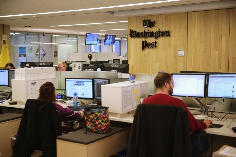 The Washington Post newsroom has come under fire for its coverage of the Israel-Hamas war. Getty Images