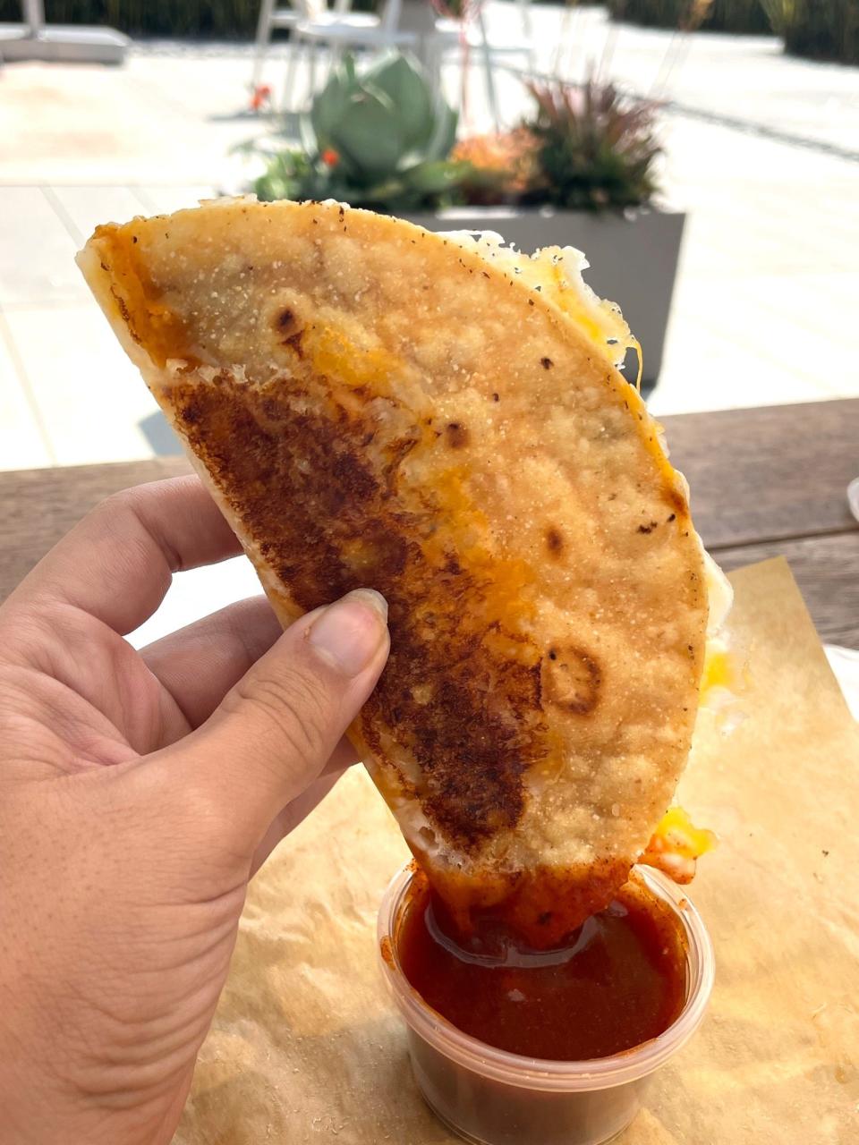 Taco Bell Grilled Cheese Dipping Taco