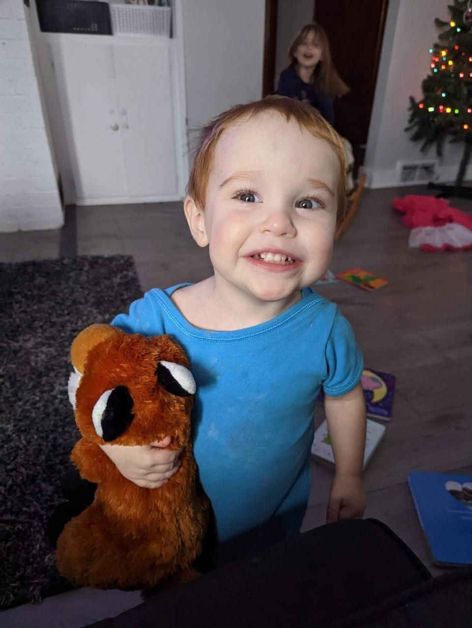 Waylon Saunders recovered in a London, Ont., hospital after falling into an outdoor pool at a home daycare in Petrolia on Jan. 24, 2023. (Gillian Burnett - image credit)