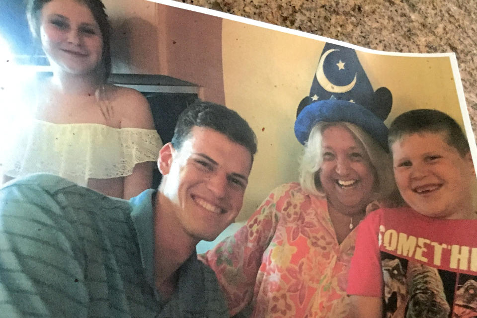 Lucinda Bonk with her family on a cruise in June 2018, three months before she died following a hip replacement. (Courtesy Bonk family)