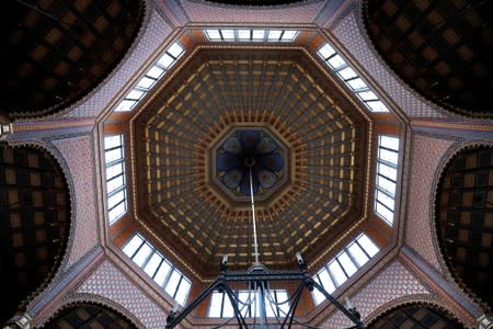 General view shows the renovated Rumbach street synagogue in Budapest