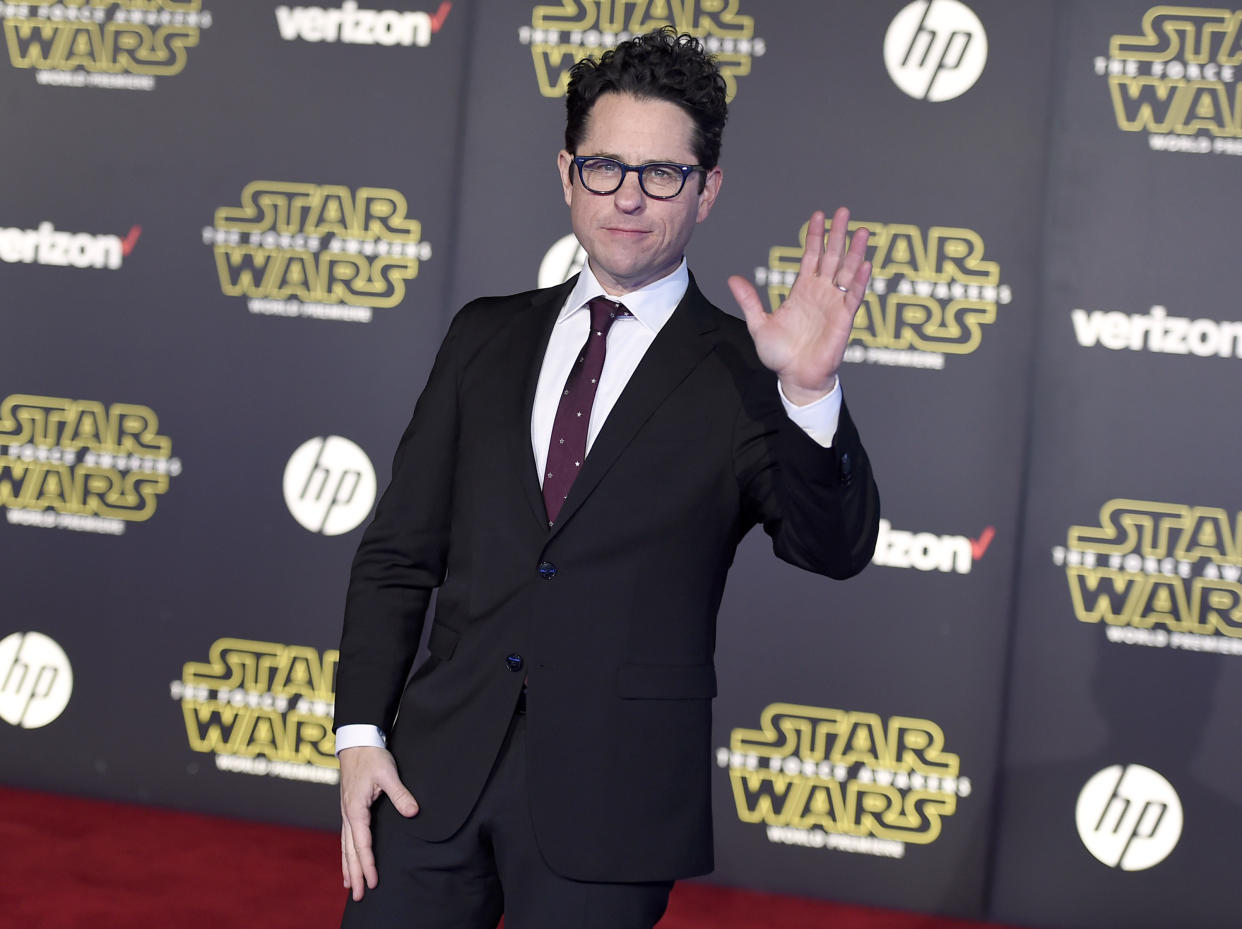 J.J. Abrams arrives at the world premiere of "Star Wars: The Force Awakens" on Monday, Dec. 14, 2015. (Photo by Jordan Strauss/Invision/AP)