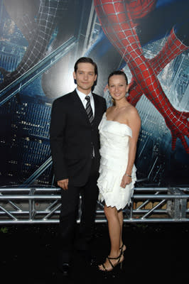 Tobey Maguire and Jennifer Meyer at the 6th Annual Tribeca Film Festival premiere of Columbia Pictures' Spider-Man 3