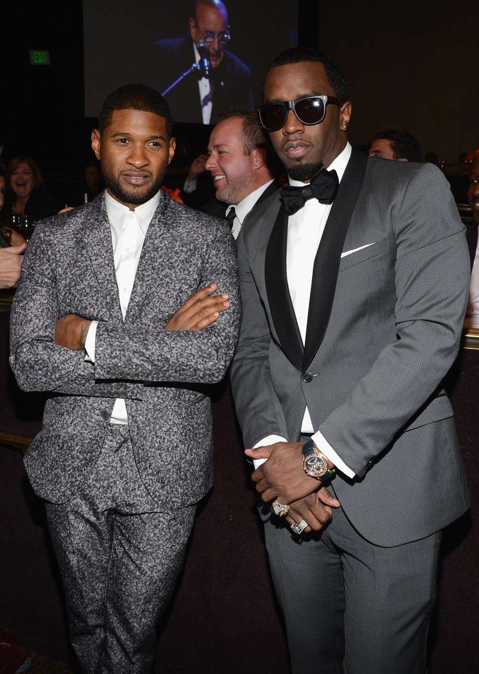 LOS ANGELES, CA - FEBRUARY 09:  Singer Susher (L) and recording artist Sean 'Puffy' Combs attend the 55th Annual GRAMMY Awards Pre-GRAMMY Gala and Salute to Industry Icons honoring L.A. Reid held at The Beverly Hilton on February 9, 2013 in Los Angeles, California.  (Photo by Larry Busacca/Getty Images for NARAS)