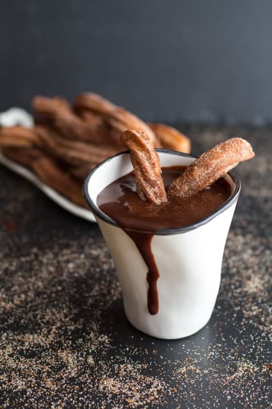 <p>Half Baked Harvest</p><p>Churros are so good already, but when you add Mexican beer it takes the party to a whole new level.</p><p><strong>Get the recipe: <a href="https://www.halfbakedharvest.com/mexican-beer-spiked-churros-chocolate-dulce-de-leche/" rel="nofollow noopener" target="_blank" data-ylk="slk:Mexican Beer Spiked Churros;elm:context_link;itc:0;sec:content-canvas" class="link ">Mexican Beer Spiked Churros </a></strong></p>