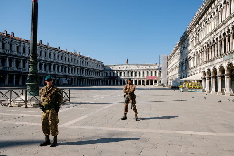 FILE PHOTO: Palm Sunday during the spread of the coronavirus disease (COVID-19) in Venice