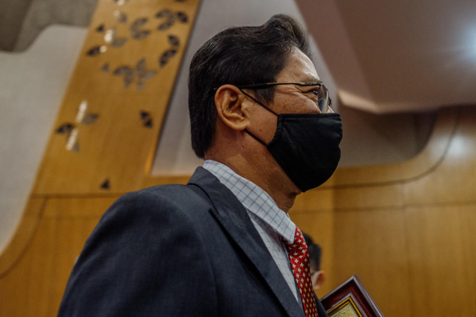 Malaysian Anti-Corruption Commission chief commissioner Tan Sri Azam Baki at a special press conference at MACC headquarters in Putrajaya, January 5, 2022. — Picture by Shafwan Zaidon