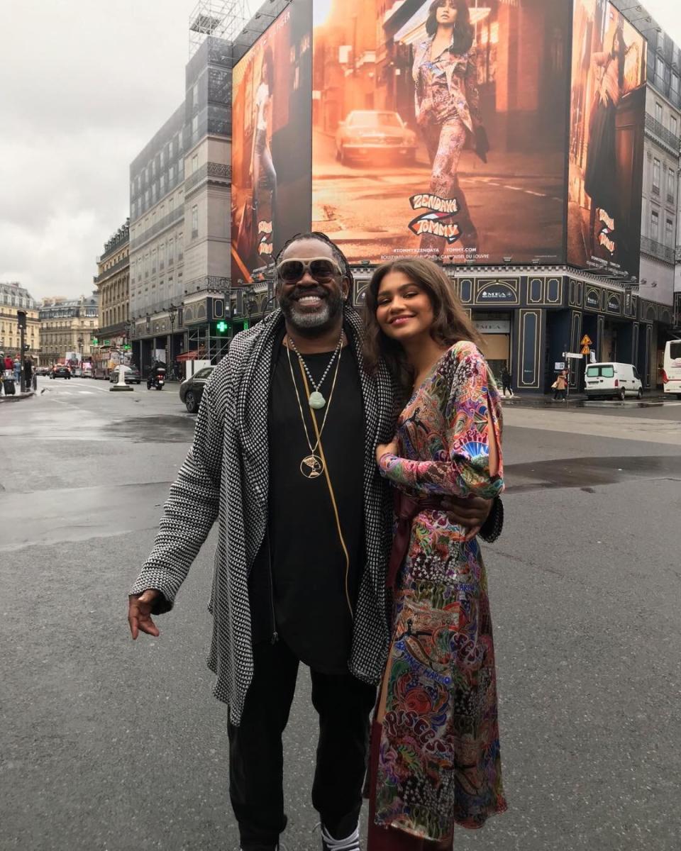 Zendaya and dad Kazembe Ajamu Paris fashion week