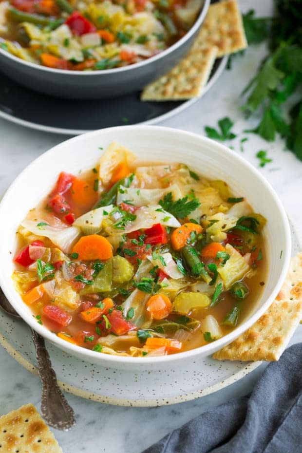 <p><a href="https://www.cookingclassy.com/cabbage-soup/" rel="nofollow noopener" target="_blank" data-ylk="slk:Cooking Classy" class="link ">Cooking Classy</a></p>