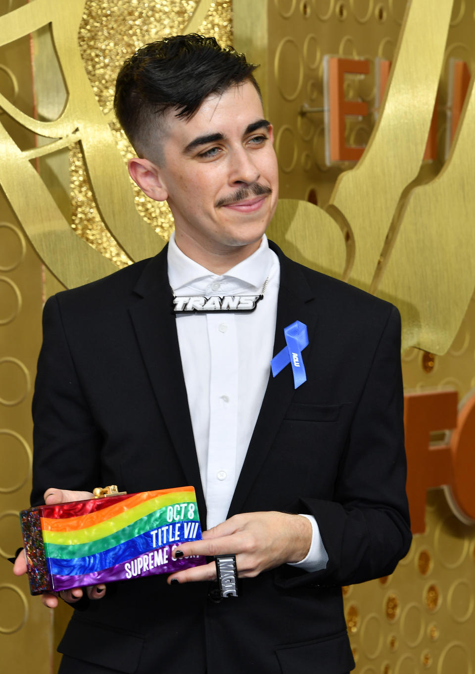 Chase Strangio at the 71st Primetime Emmy Awards in Los Angeles, on Sept. 22, 2019. | Vince Bucci—Invision for the Television Academy/AP