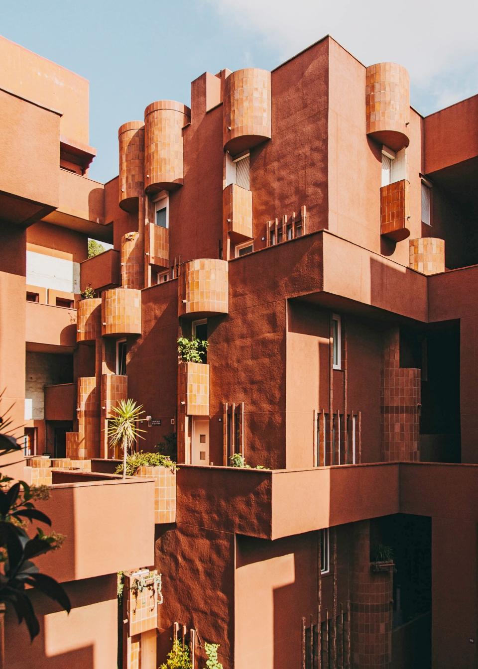 The Walden 7 housing complex, built in 1975 in Sant Just Desvern, Spain, is referred to as the kasbah, which means citadel in Arabic. Bofill was inspired his travels through Algeria.