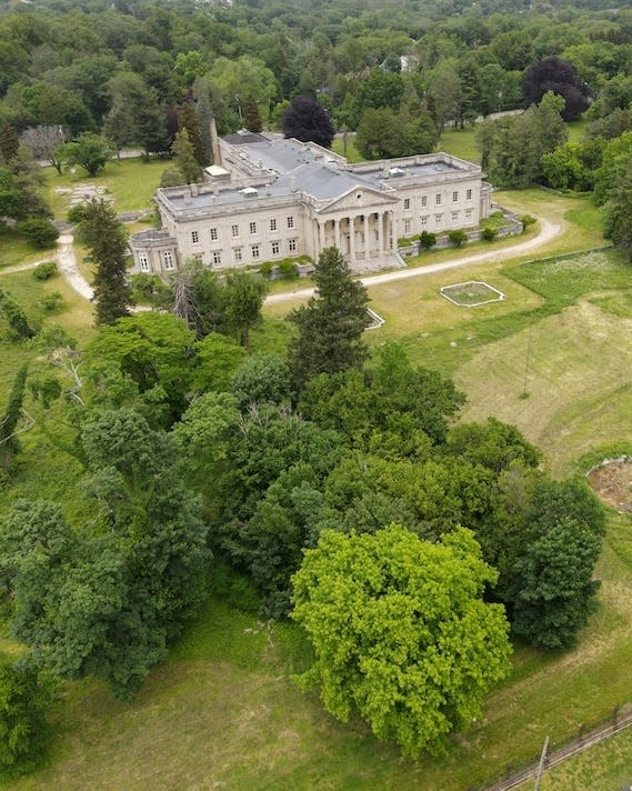 An overview of Lynnewood Hall.