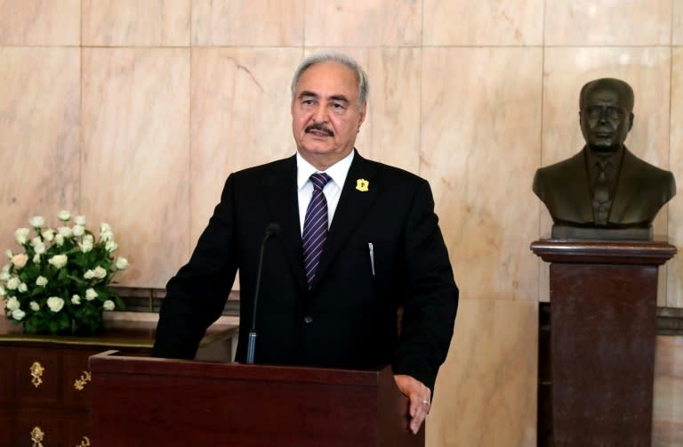 Libyan strongman Khalifa Haftar has called for presidential and parliamentary elections in 2018