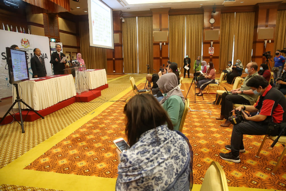 Health director-general Datuk Dr Noor Hisham Abdullah giving a press conference on Covid-19 in MOH , Putrajaya. — Picture by Choo Choy May