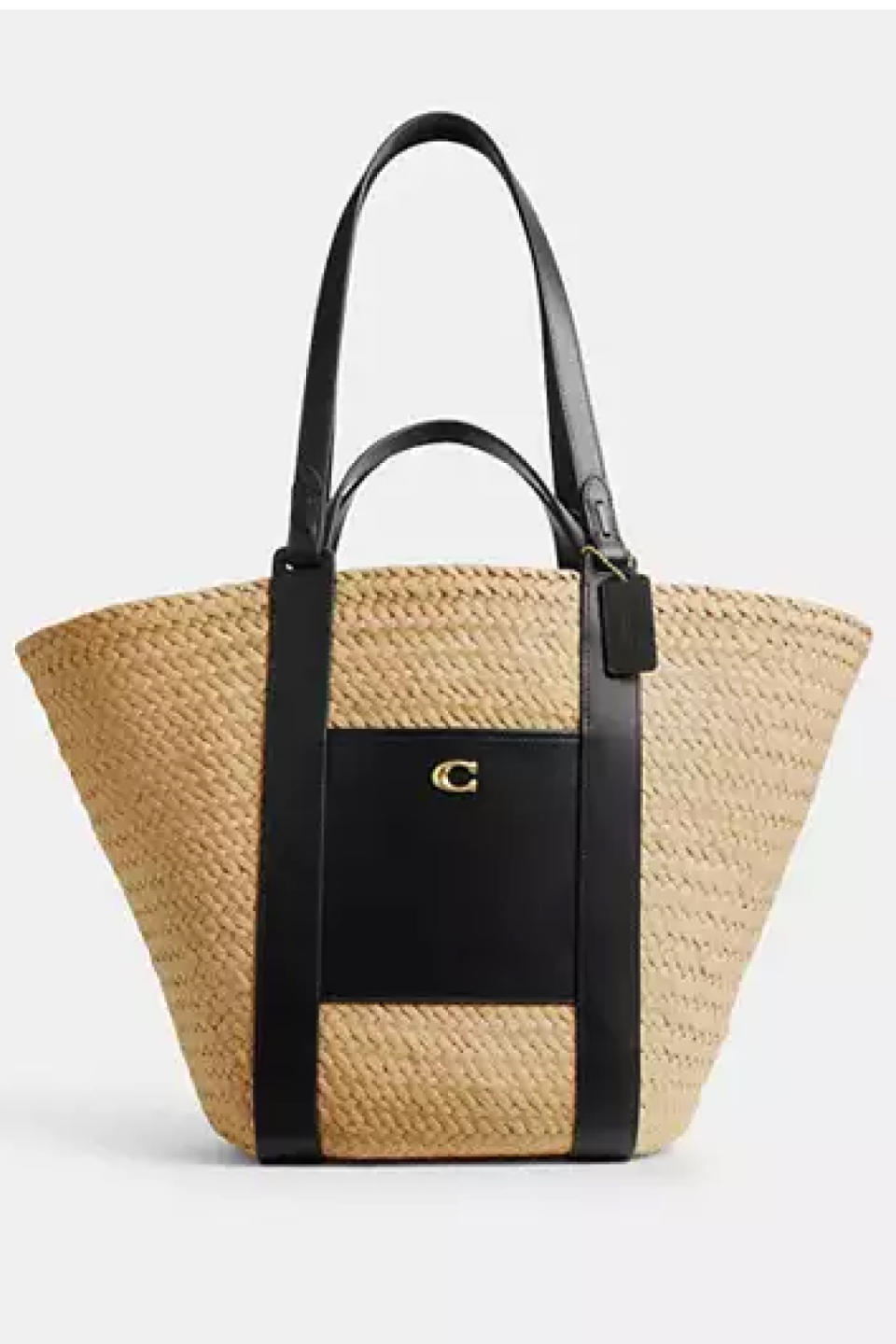 Coach Straw Pocket Tote