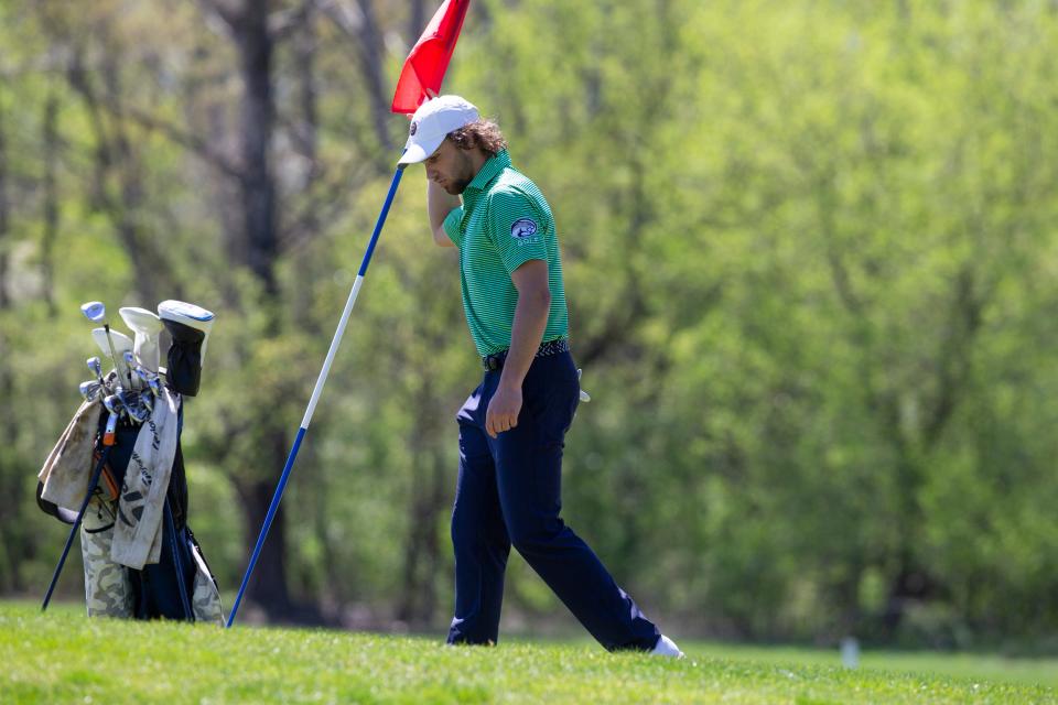 Jack Aiello of Colts Neck. Monmouth County Boys Golf Tournament takes place at Charleston Springs Golf Course.
Millstone, NJ
Tuesday, April 16, 2024