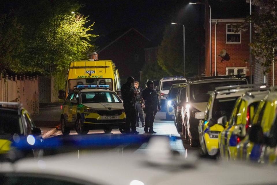 The Northern Echo: Armed police in the Hardwick, Stockton