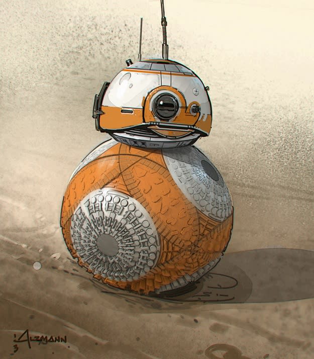 bb8 concept art drawing 2