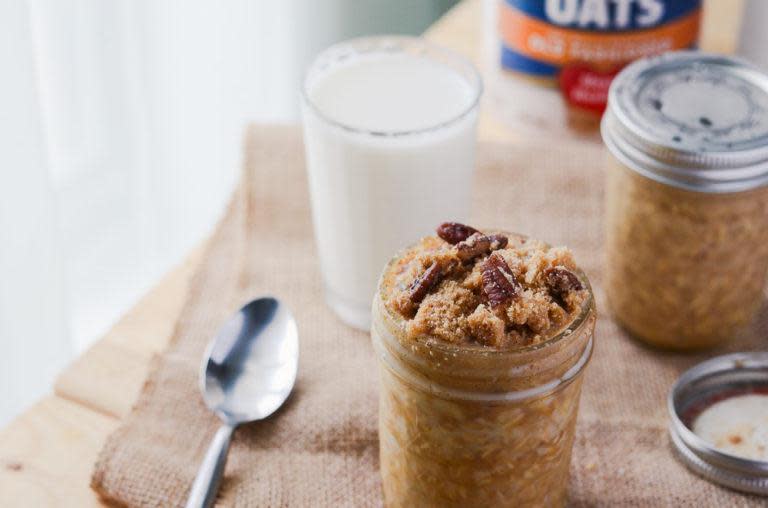 Pumpkin Pecan Crumble Overnight Oats