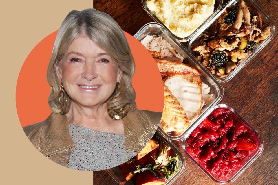 <p>Manny Carabel / Getty Images; Maren Caruso / Getty Images</p> Martha Stewart; Thanksgiving leftovers