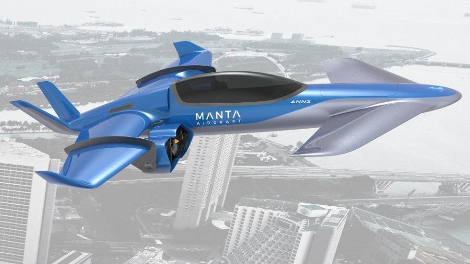 The Manta’s ability to also take off and land like a conventional aircraft could give it an edge over other eVTOL designs. - Credit: Courtesy Manta Design