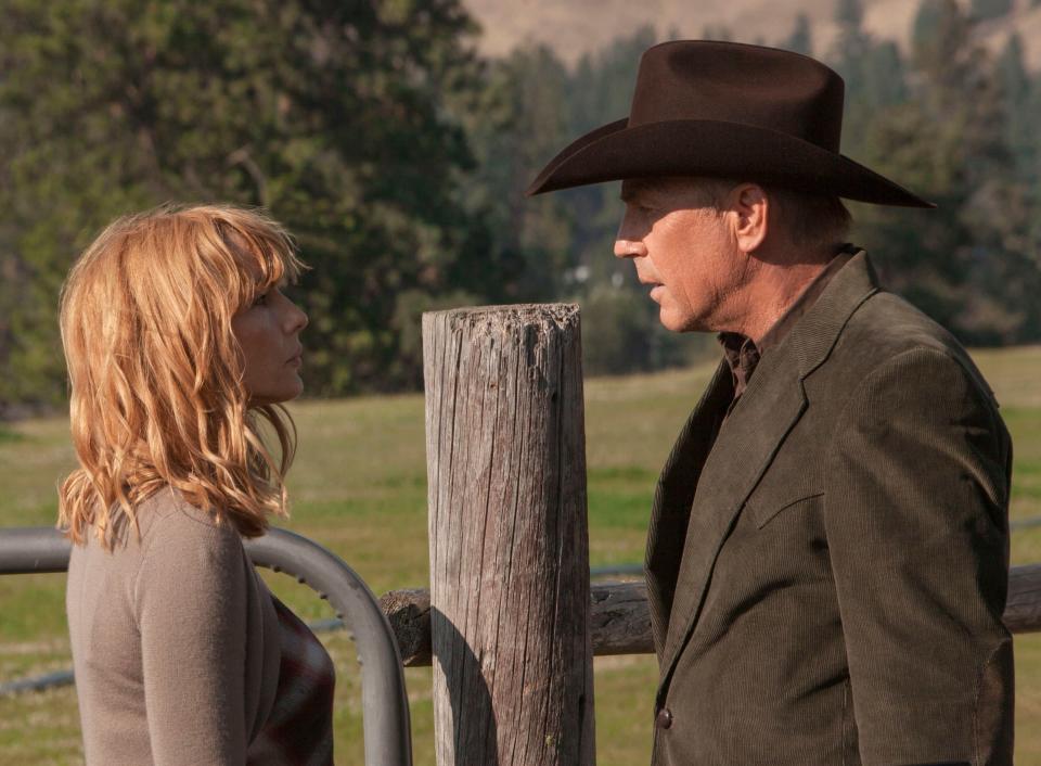 Kelly Reilly as Beth Dutton, Kevin Costner stars as John Dutton, 2018