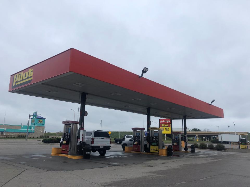 A Pilot Travel Center, 13712 Northwestern Ave., Franksville, is seen Thursday, July 15, 2021. The gas station is located just off Interstate 94 in rural Racine County. A Hartland man shot and killed 22-year-old Anthony &quot;Nino&quot; Griger of Elkhorn while Griger was pumping gas Tuesday morning. He also attempted three carjackings and shot at an undercover officer at a gas station two miles away, injuring him, before shooting himself in the head.