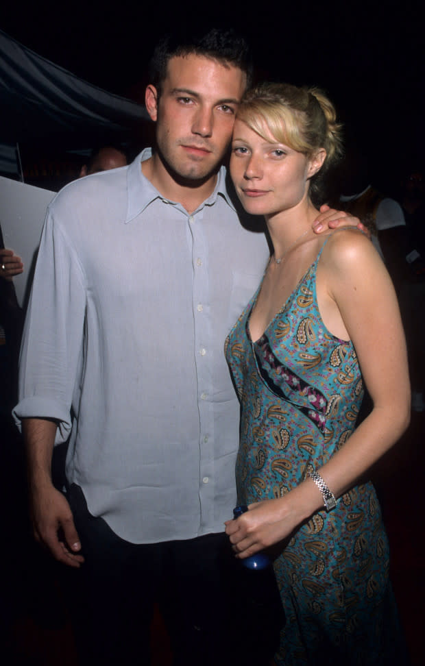 <p>Photo by Ke.Mazur/WireImage)</p><p>Paltrow and Affleck began dating after co-starring in the critically acclaimed movie <em>Shakespeare in Love</em>. Though they broke it off in 2000, there appears to be no ill will between them—Paltrow described Affleck as “a really great guy” to Diane Sawyer in a 2003 interview, and in a 2022 Instagram story shared her feelings on his marriage to <strong>Jennifer Lopez</strong>: “Love!!! So romantic!!! Very happy for them.” </p>