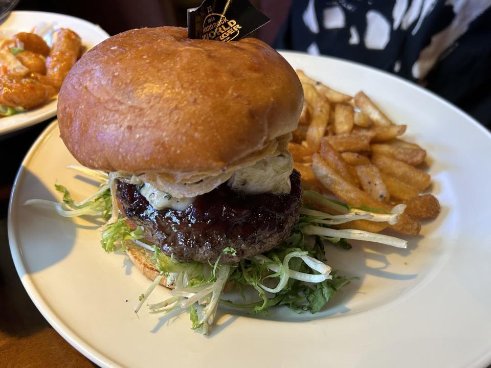 Fancy burger at Hard Rock Cafe