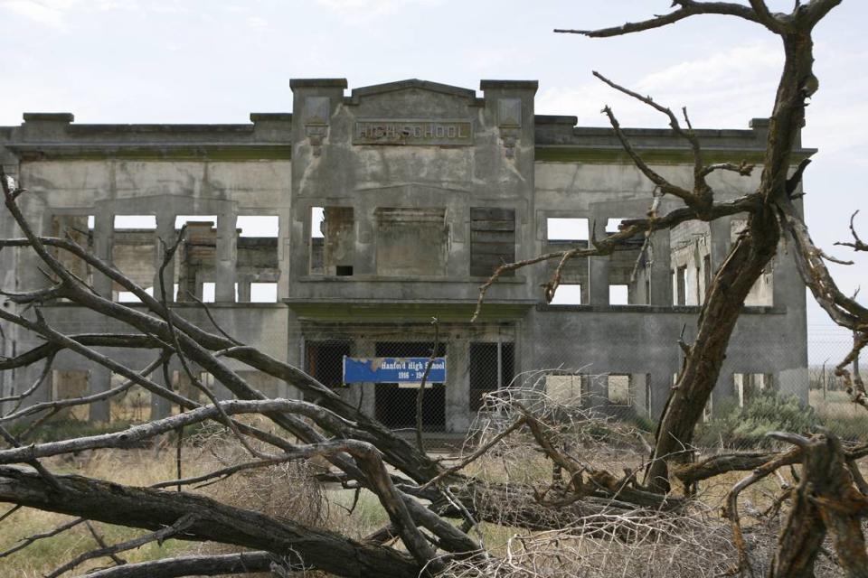 The shell of Hanford High School is part of the Manhattan Project National Historical Park. The federal government seized the communities of Hanford, White Bluffs and Richland during World War II. Tri-City Herald File