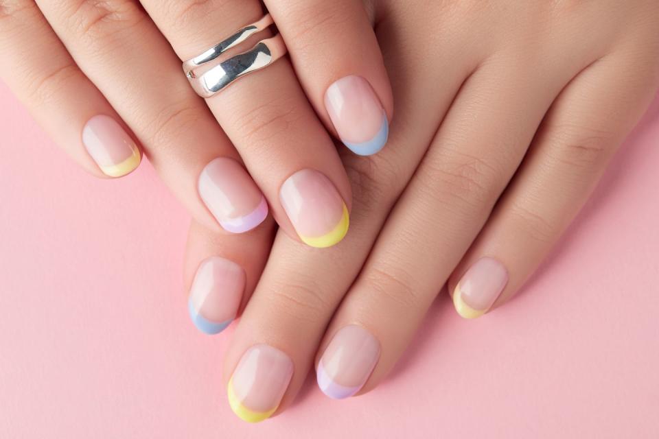 mothers day nail designs pastel french tips