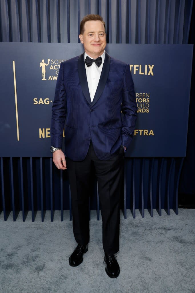 Brendan Fraser attends the 30th Annual Screen Actors Guild Awards at Shrine Auditorium and Expo Hall on February 24, 2024 in Los Angeles, California