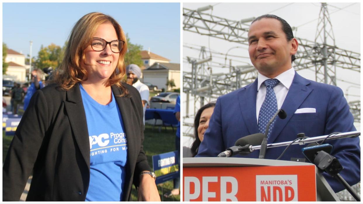 The PCs' Heather Stefanson and NDP Leader Wab Kinew took very different tacks on  the needs of Indigenous voters during this campaign. (Walther Bernal/CBC, Ian Froese/CBC - image credit)