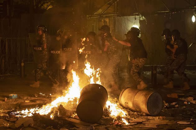 <p>Beyrouth a été le théâtre jeudi soir d’affrontements entre forces de l’ordre et manifestants</p>